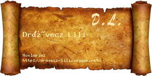 Drávecz Lili névjegykártya