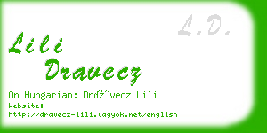 lili dravecz business card